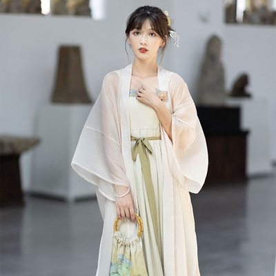 taobao agent 池夏·流云微梦长褙子连衣裙汉服女 夏季