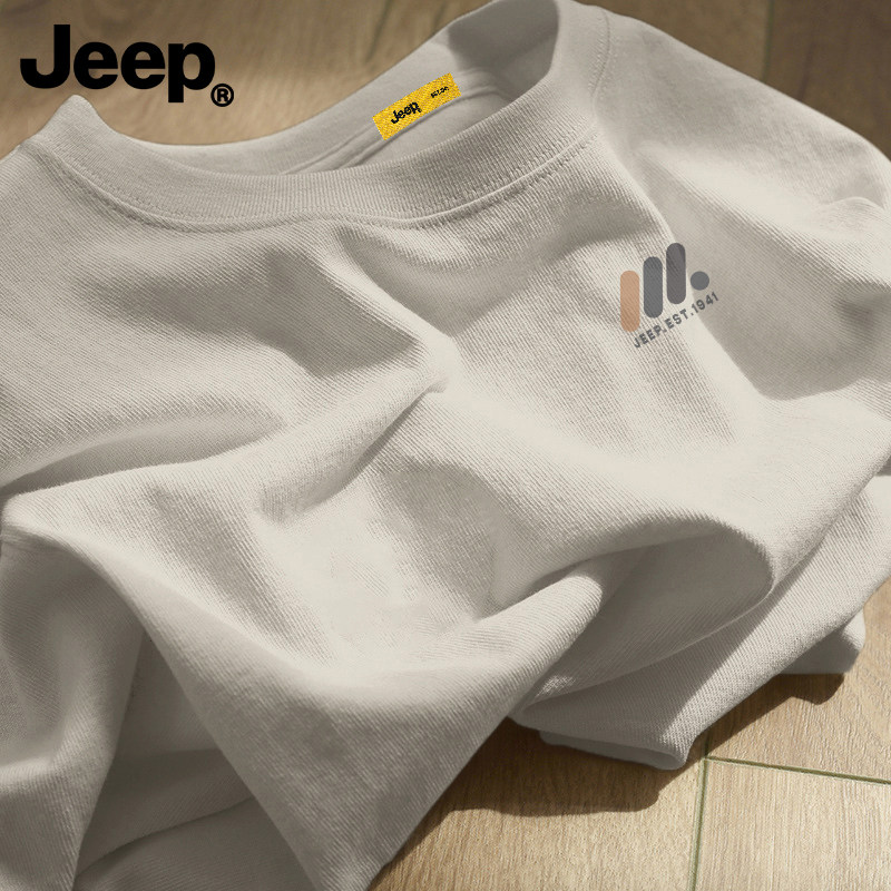 Мужская хлопковая футболка с короткими рукавами Jeep Jeep 2026, весенне-летние новые топы для мужчин и женщин, удобная повседневная одежда