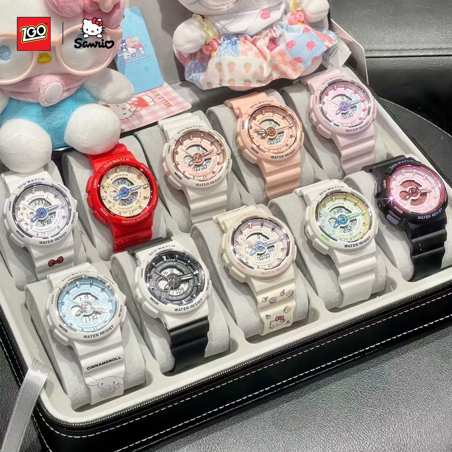 Водонепроницаемые спортивные электронные часы Sanrio HelloKitty Hello Kitty Watch Для женщин, детей, студентов младших классов средней школы
