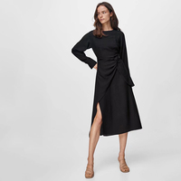 Massimo Dutti new style women's draped and elegant MD dress 06639599800 6639599