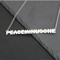 Japanese and Korean version of the European and American model Quan Zhilong GD's same peaceminusone titanium steel men's and women's necklace clavicle