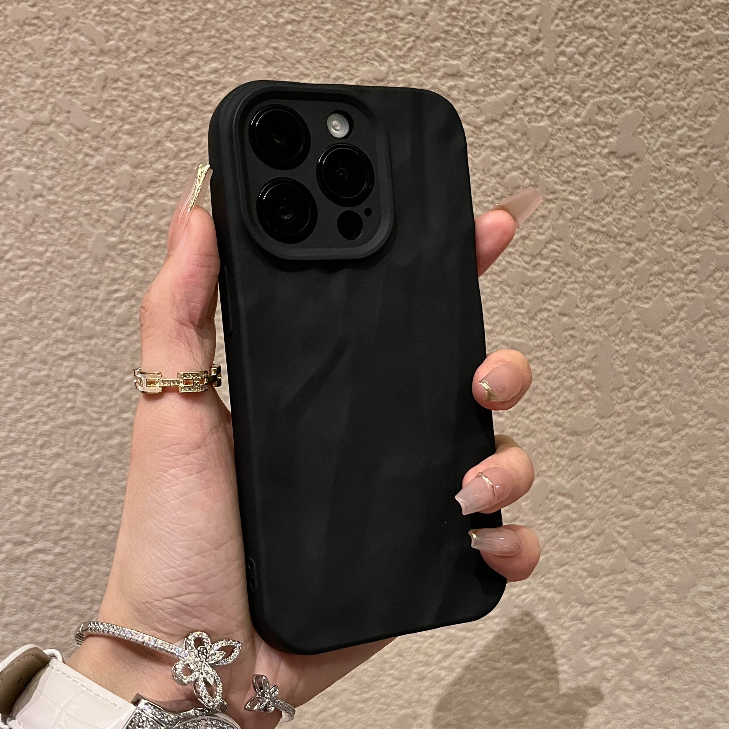 New iPhone 15 Pro Max phone case, new style, premium feel, 13 Pro, wrinkle design, 12 autumn/winter style, 11 solid color, 8 Plus color blocking, 17 trendy style, unisex, 16 simple protection, 18 Max set.