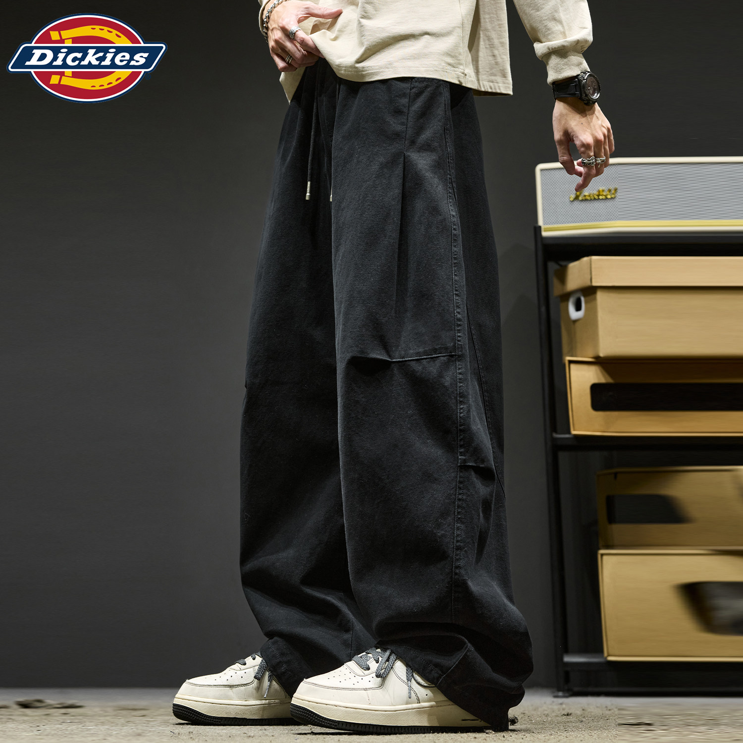 Брендовые брюки Dickies tide, мужские весенне-осенние новые универсальные хлопчатобумажные комбинезоны свободного кроя, прямые повседневные брюки