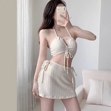 High end split skirt style small chest conservative internet celebrity swimsuit