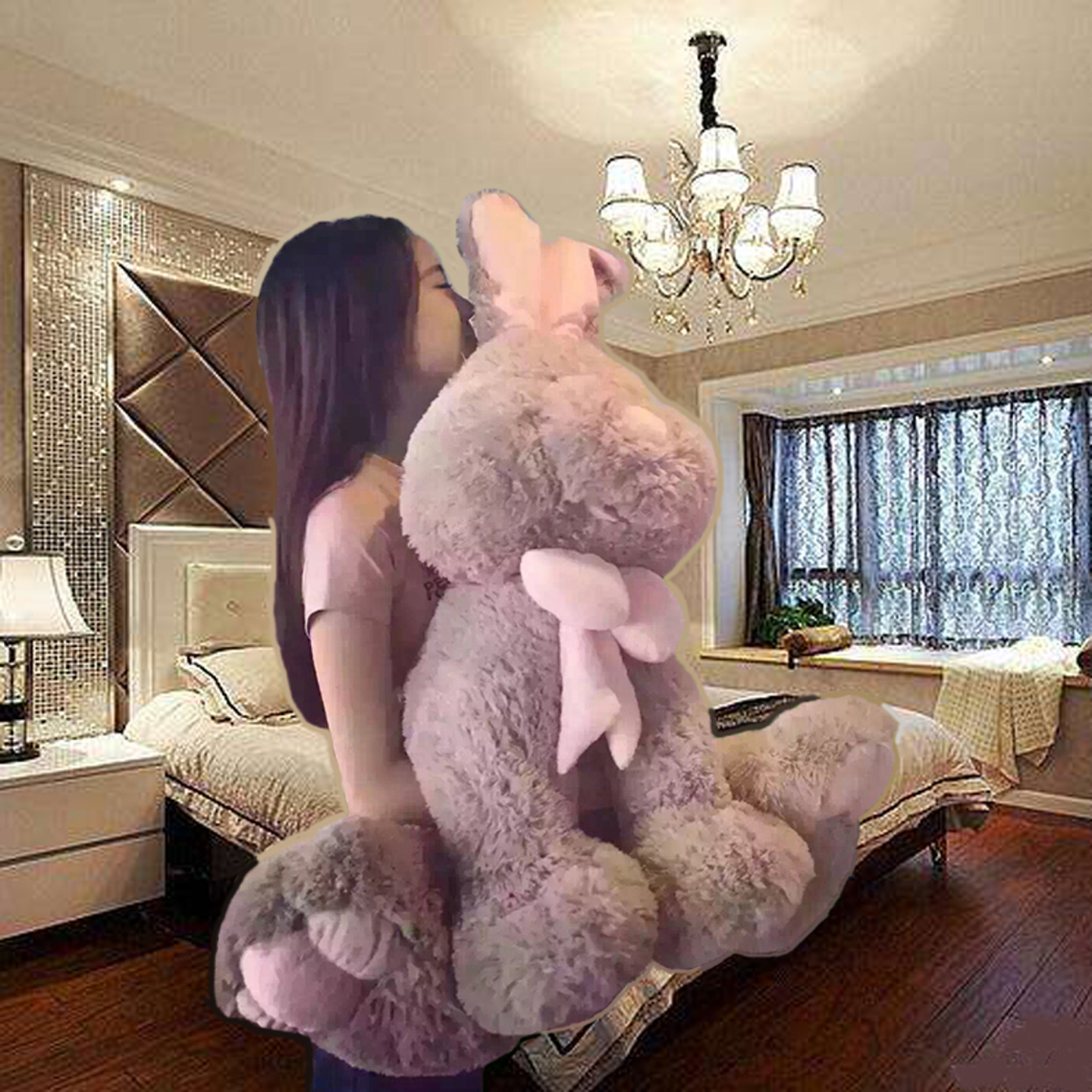 Подлинный Американский Кролик Кукла Rogue Rabbit Негабаритная Тряпичная кукла Плюшевая игрушка Подарок девушке на День Святого Валентина