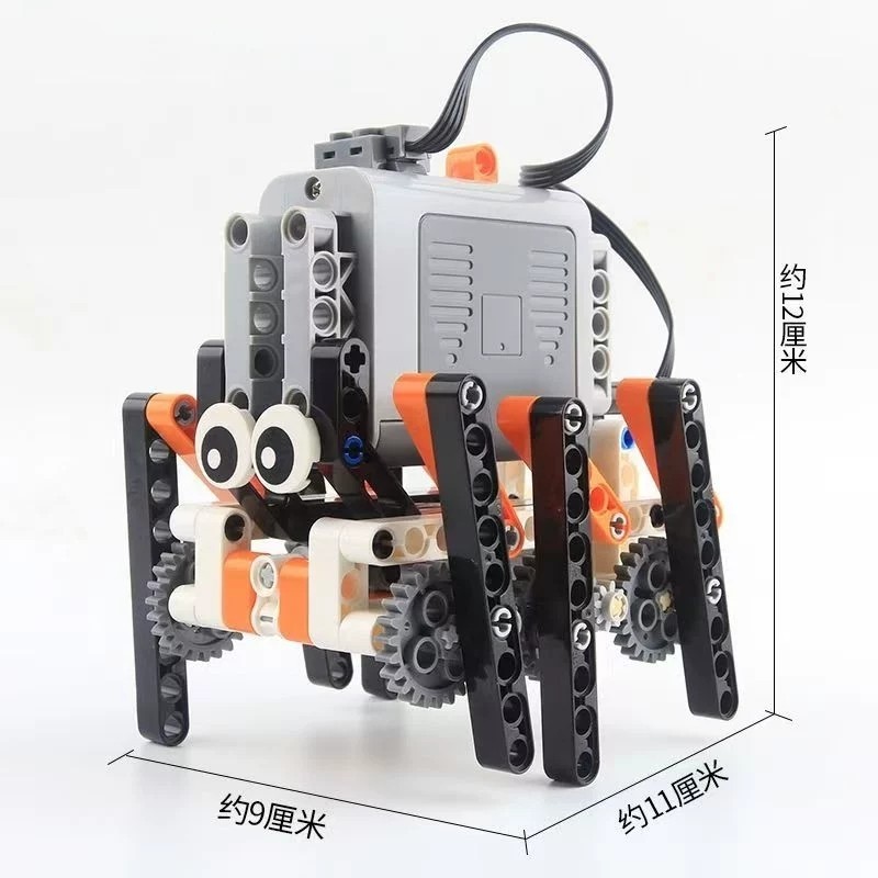 MOC building blocks шестиногий бионический робот-мотор, сочетающий науку и образование, обучающий электрических творческих мальчиков сборке игрушек