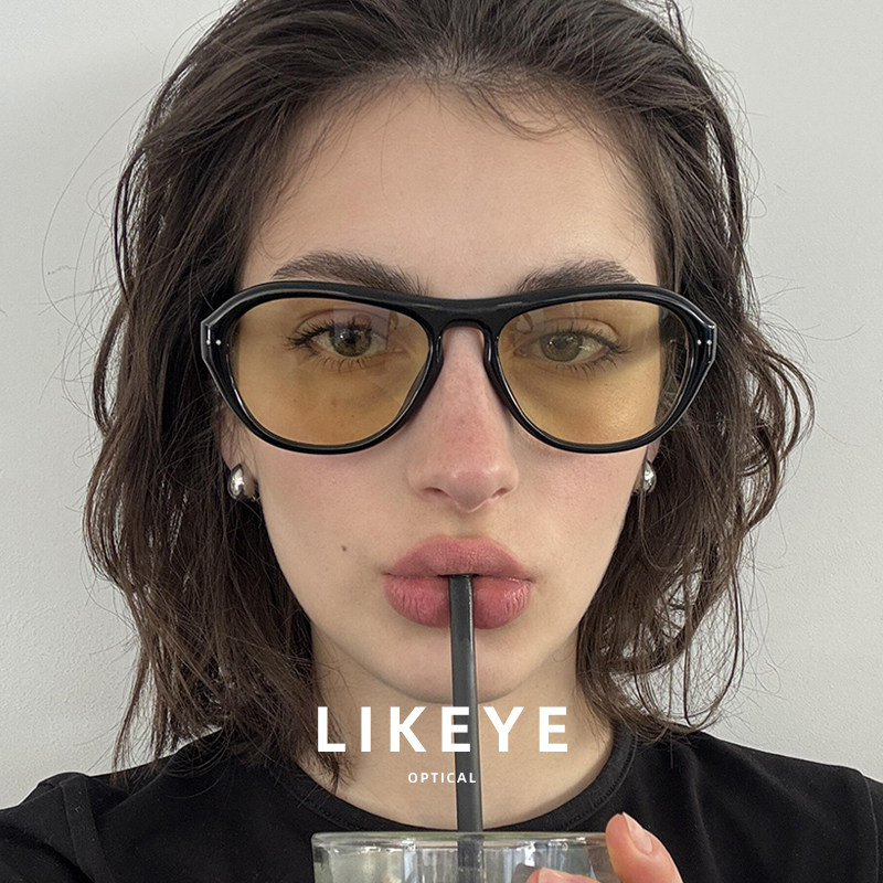 LIKEYE 25 новых солнцезащитных очков в ретро-черной оправе tea film с защитой от ультрафиолета, нейлоновые линзы высокой четкости, солнцезащитный крем UV400