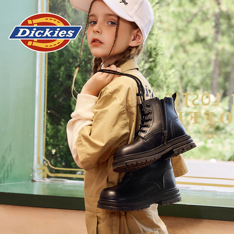 Ботинки Martin от Dickies для девочек; коллекция 2025 года; новые осенние ботинки для мальчиков; нескользящие износостойкие детские полусапожки в британском стиле