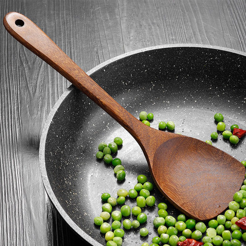 Деревянная лопатка для куриных крылышек по-немецки, ложка для супа, ложка для риса, рисоварка, сковорода с антипригарным покрытием, специальные деревянные кухонные принадлежности, неокрашенный, для приготовления при высоких температурах