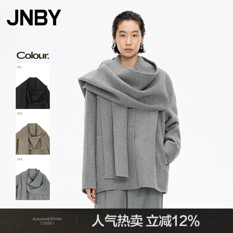 [Тот же абзац в торговом центре] JNBY/Jiangnan Commoner 25 зимнее новое шерстяное пальто, женский плащ, шаль 5