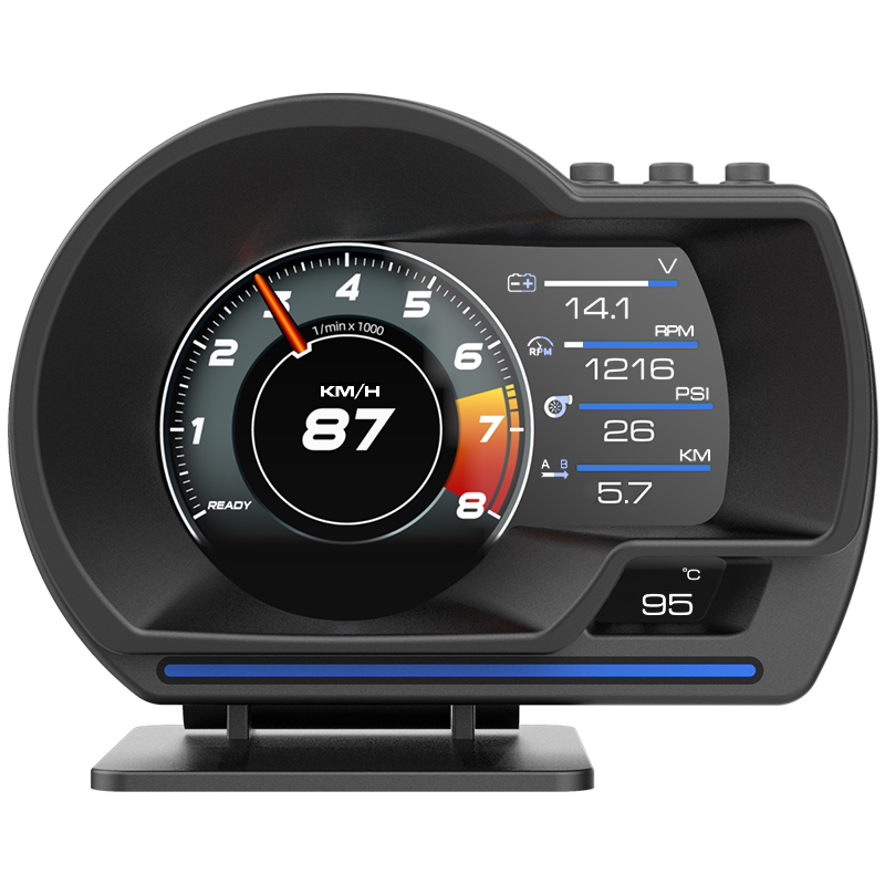 A501 водительский компьютер HUD с головным дисплеем автомобильный OBD многофункциональный ЖК-прибор для определения универсальной скорости и температуры