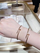 Cartier / Cartier 18K розовое золото Juste гвоздь браслет с бриллиантом на голове и хвосте браслет