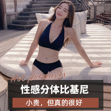 South Korea 2024 New Swimsuit Female Sexy Internet Celebrity Spicy Girl Bikini Three Point Whitening Large Breast Pretend