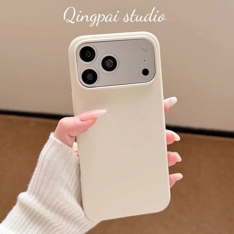 Lightweight ultra-thin solid color liquid silicone magnetic case suitable for Apple iPhone 17 Pro Max, iPhone 16 Pro, new Air model, women's style, simple design, frosted texture, full coverage, soft case.