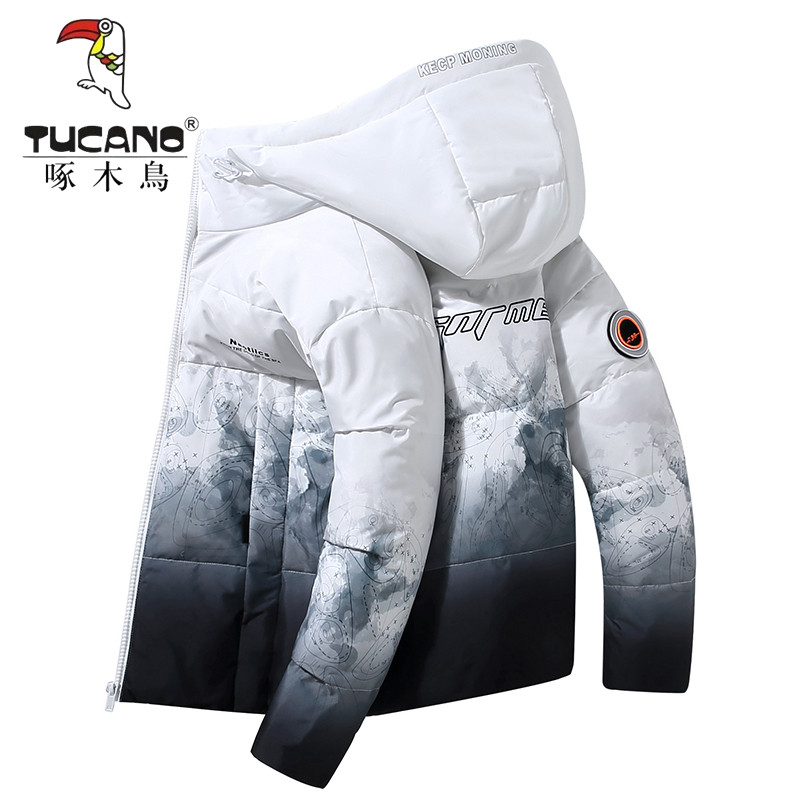 Пуховик Woodpecker, мужская зимняя утолщенная пара, новый свободный бренд tide, высококачественная брендовая теплая зимняя куртка