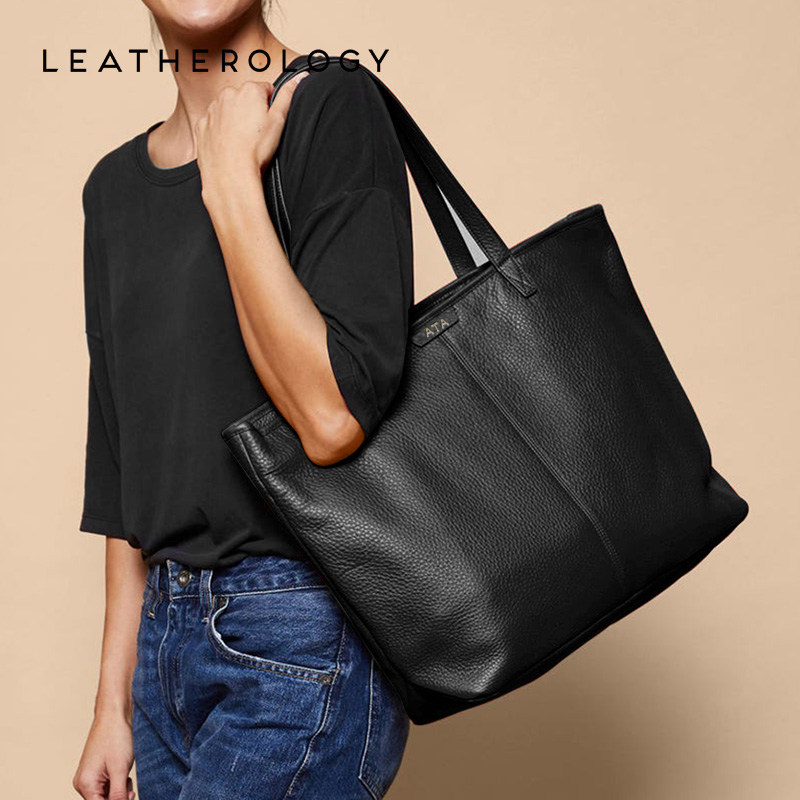 Кожаная сумка-тоут LEATHEROLOGY, женская сумка через плечо большой емкости, женская сумка для поездок на работу в Европе и Америке