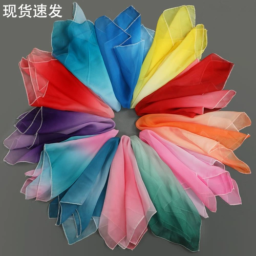 Шифоновая квадратная классическая велосипедная втулка, носовой платок, градиент