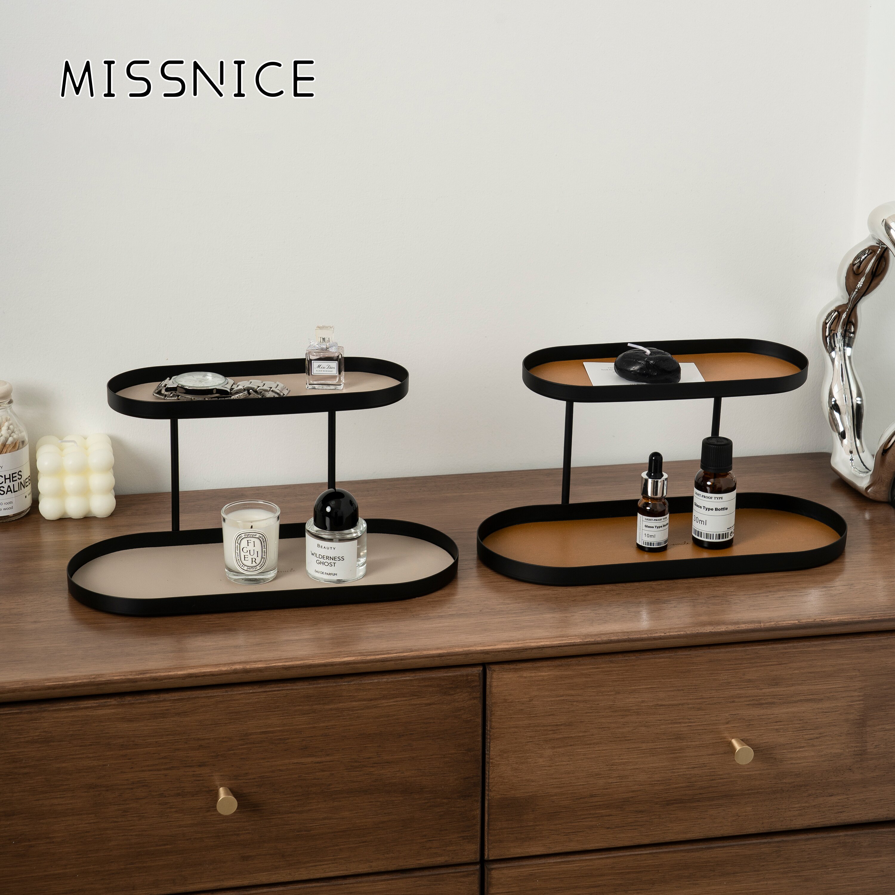 MISSNICE настольный стеллаж для ювелирных изделий косметический ящик для хранения духов лоток для хранения ароматерапии полка для хранения из кованого железа