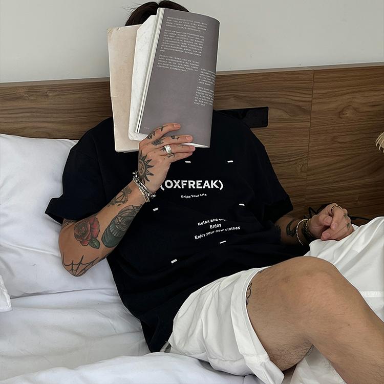 Мужская футболка с короткими рукавами из плотного хлопка OXFREAK 24ss 