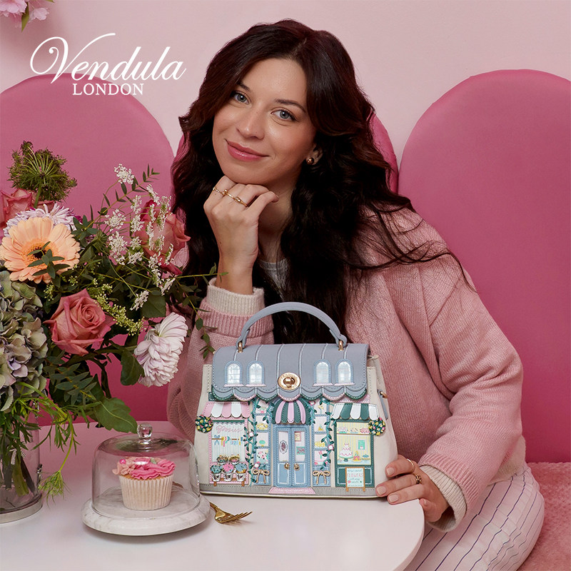 Британские дизайнерские сумки Vendula, цветы, магазин десертов, сумка-мессенджер через плечо, портативная маленькая сумка, симпатичная сумка от боли