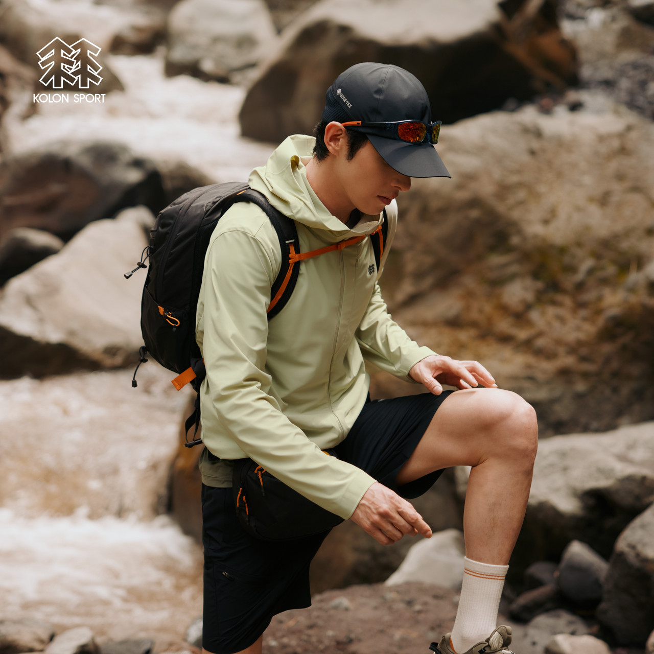 KOLON SPORT, солнцезащитная одежда Kolon, мужская контактная одежда с эффектом прохлады, уличная солнцезащитная одежда, вязаная куртка с технологией cold black