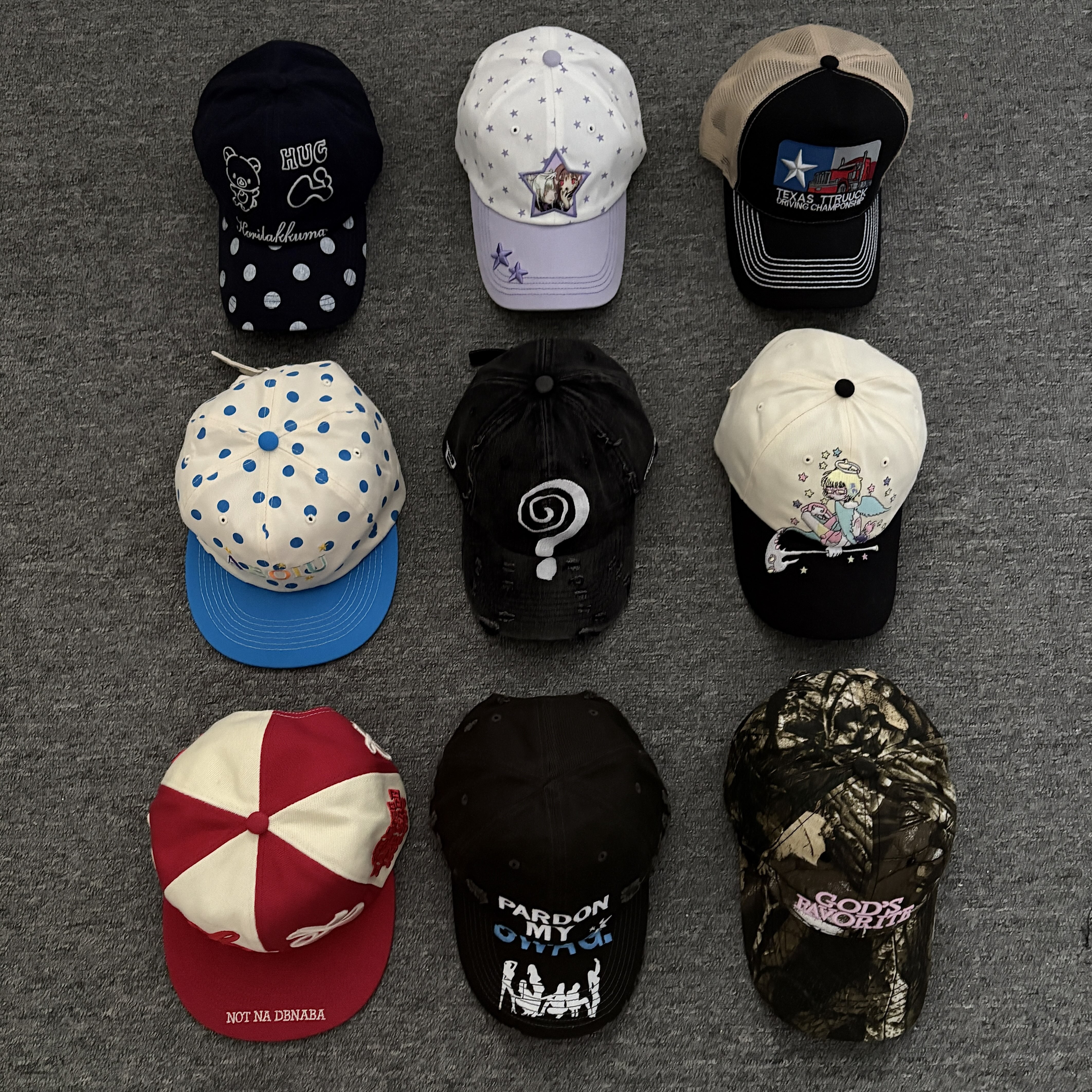 Кепка VEKM "cap" cleanfit street maple leaf в горошек в стиле ретро с декоративной бейсболкой