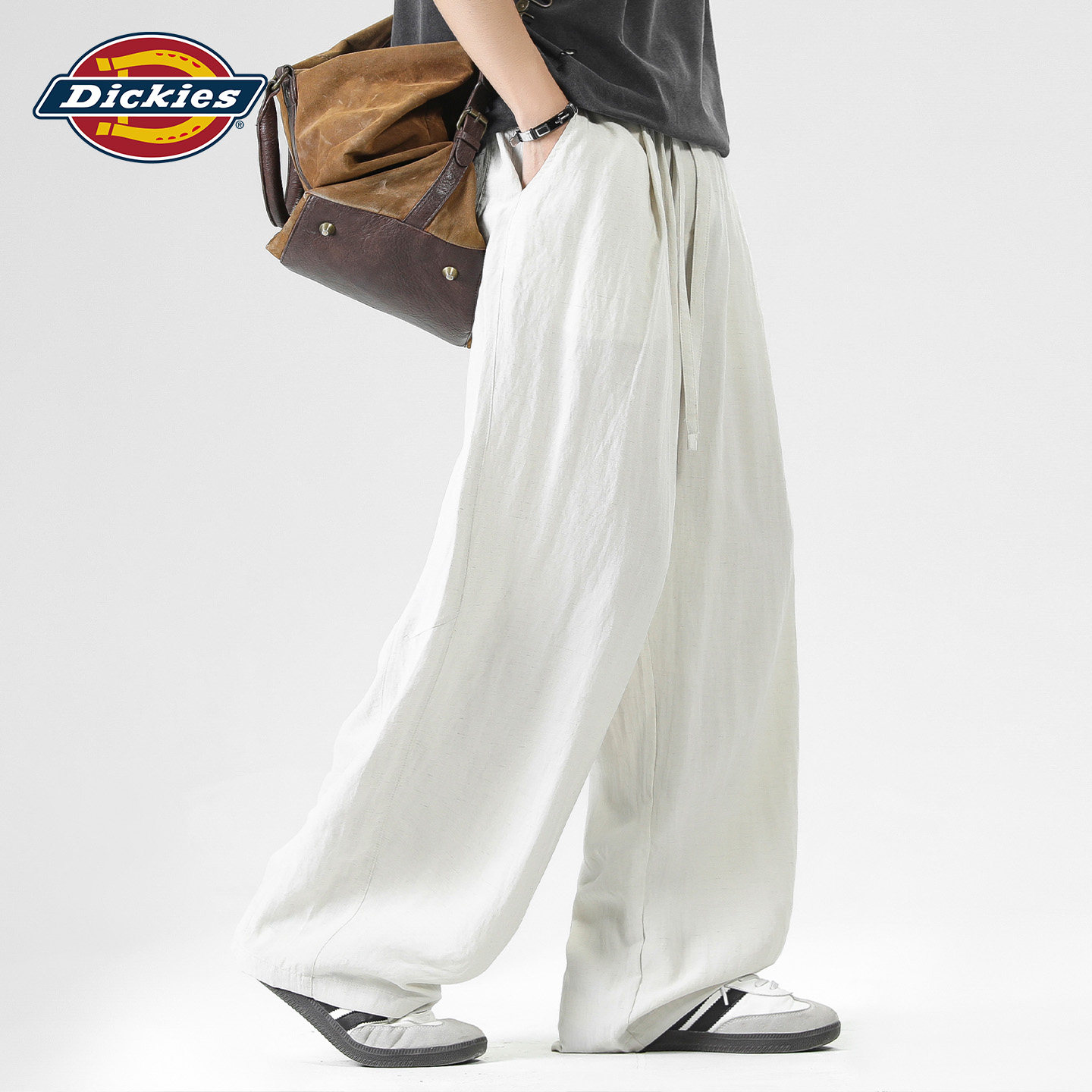 Повседневные льняные брюки из лиоцелла Dickies, мужские летние брюки из ледяного шелка 2026, быстросохнущие брюки высокого класса, мужские