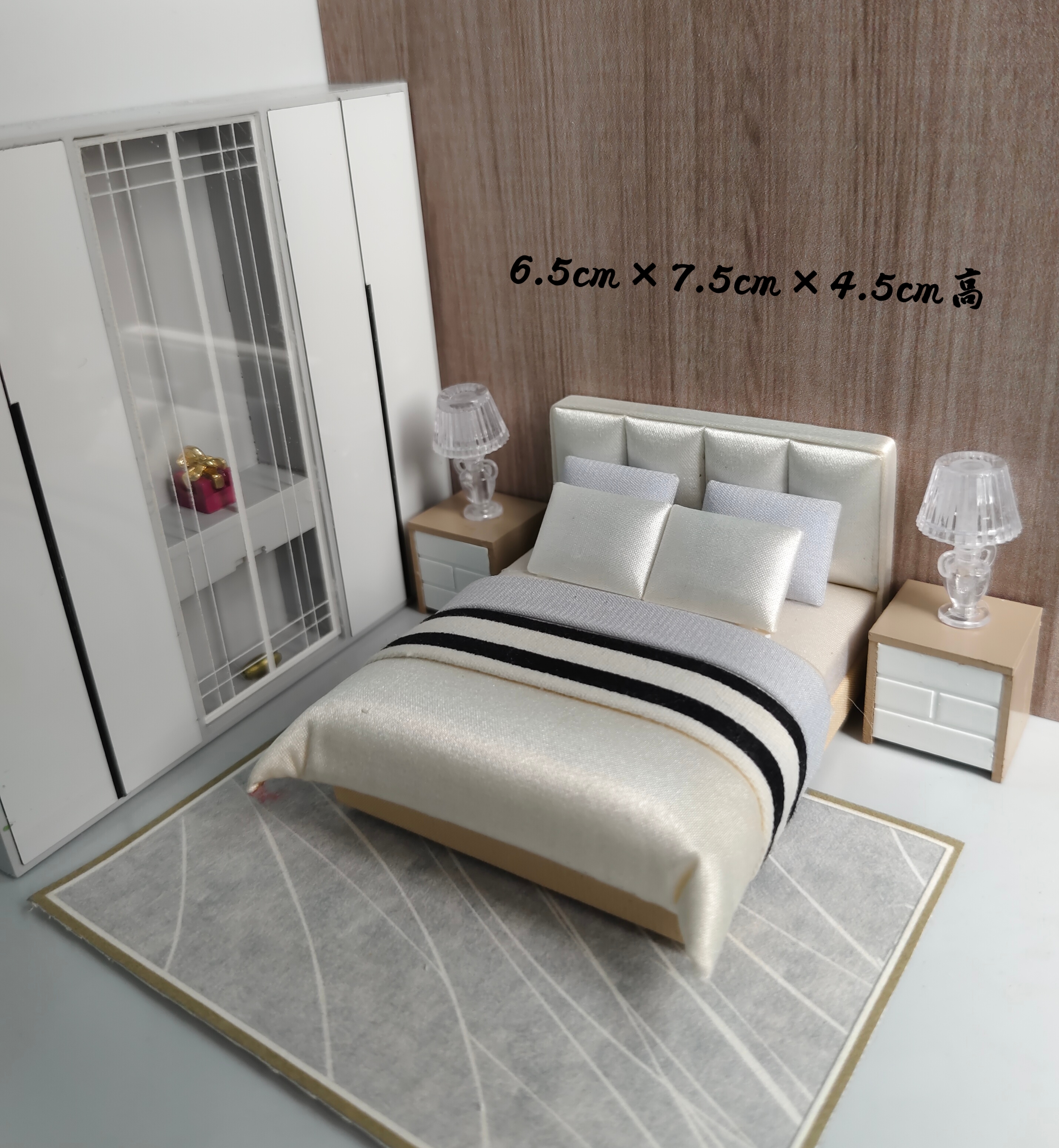 Архитектурная модель песочного стола DIY интерьерная мебель модель кровати украшение сцены мини-кровать украшение кровати кукольного дома