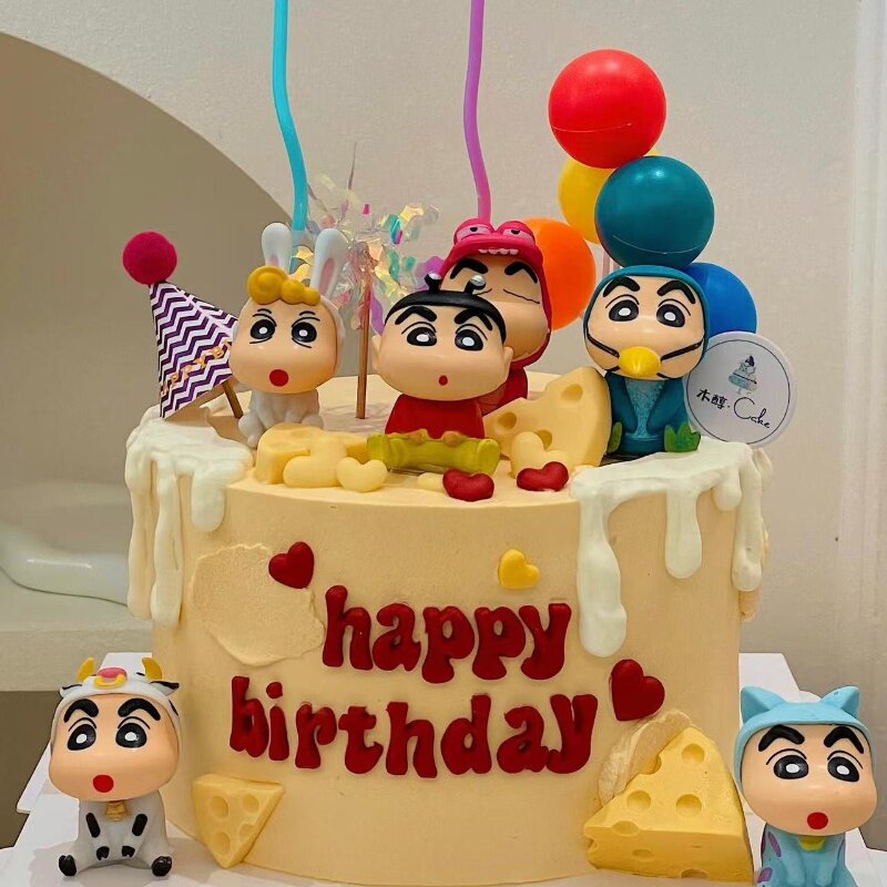 Net celebrity ins забавный карандаш для украшения торта shin-chan, украшение детского десертного стола на день рождения для мальчиков, плагин для наряжания