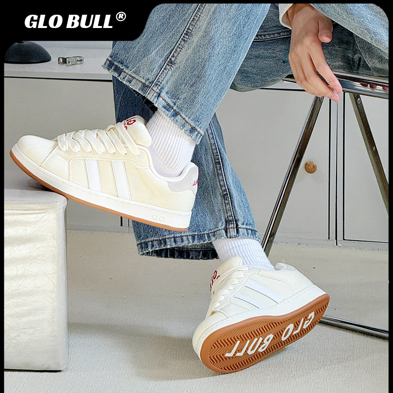 GLO BULL/ мужские кроссовки в стиле американской хай-стрит на толстой подошве, новинка 2025 года, весенние белые кроссовки для скейтборда
