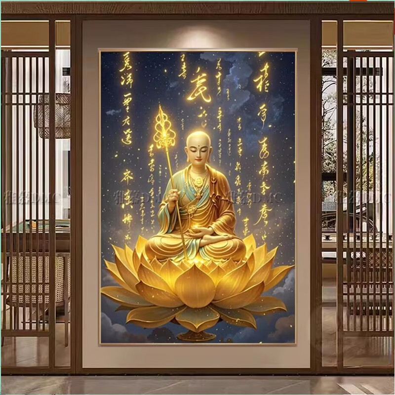 Новый набор для вышивания крестиком из набивной ткани DMC полон вышитых картин с персонажами гостиной веранды Бодхисаттвы Нанву Великое желание Дзидзо