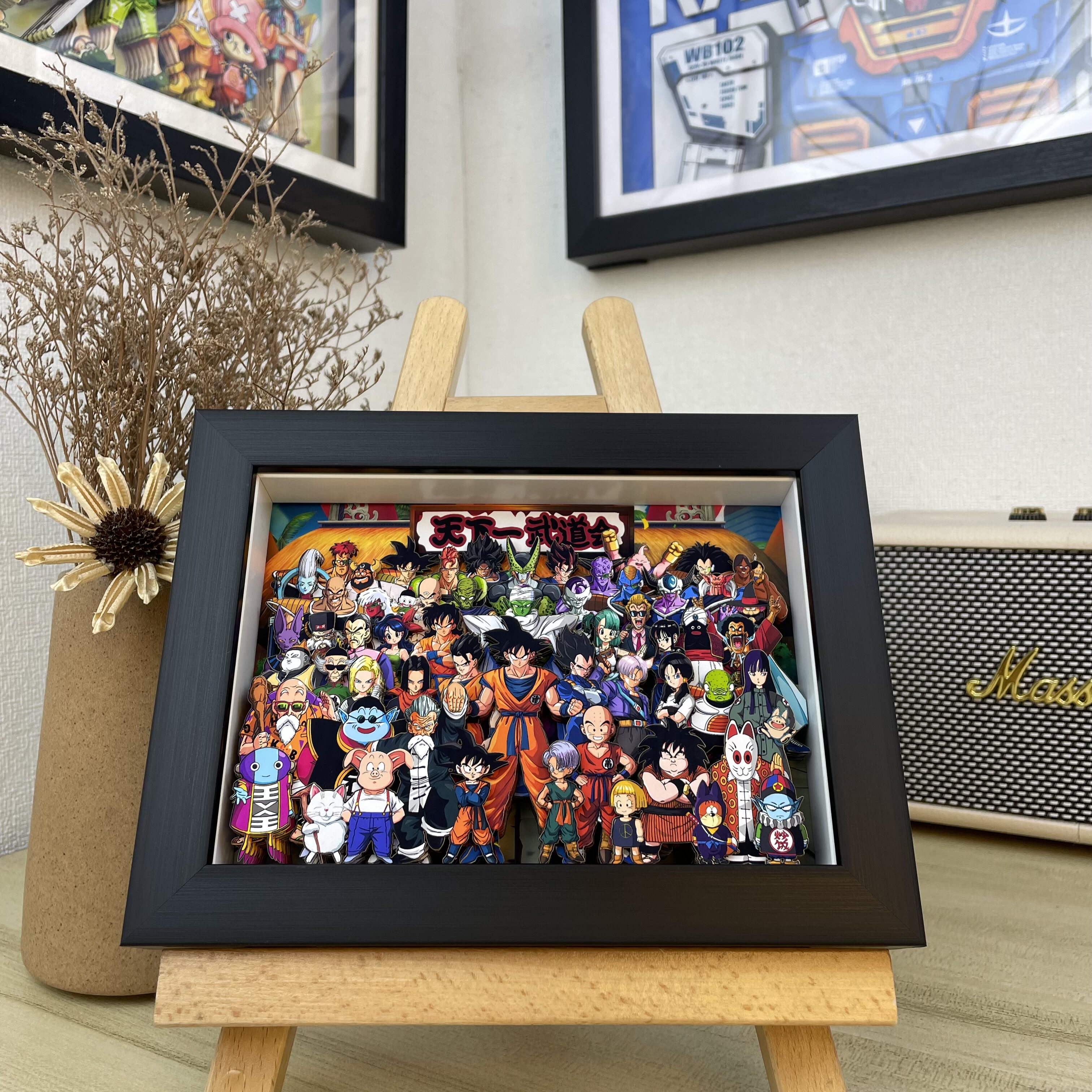 Dragon Ball Family Portrait 3D Art Akira Toriyama Goku Super Saiyan Figure Display Birthday Gift