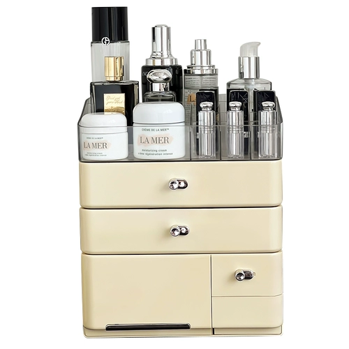 Косметическая настольная коробка для хранения, вместительные и большые духи, туалетный столик, помада для ухода за кожей