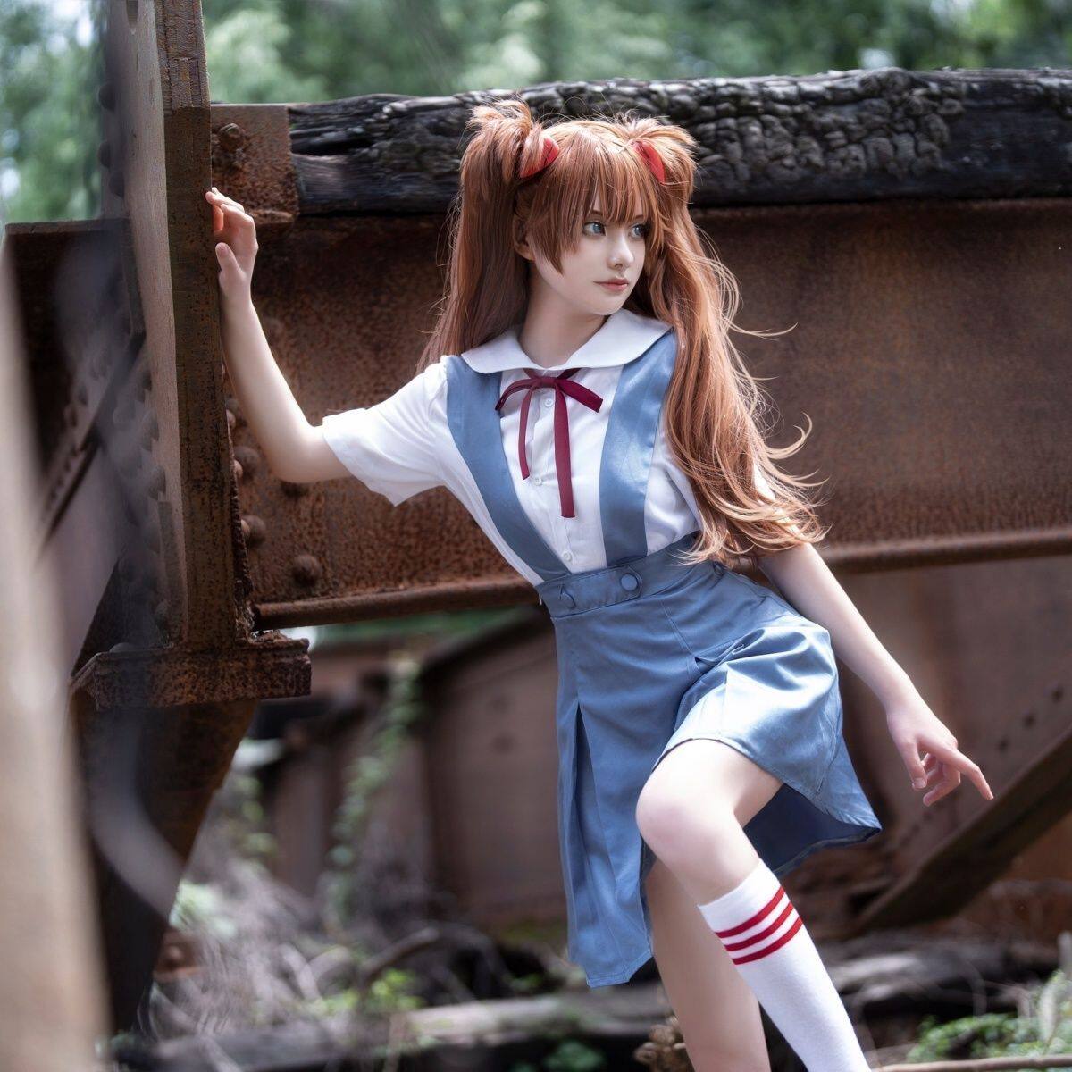Neon Genesis Evangelion Ayanami cos Asuka Girls Academy косплей костюм Аниме c Костюм Полный комплект