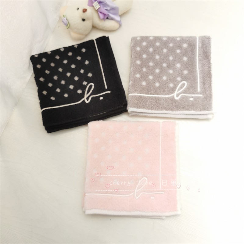 Foreign trade towels for export, all-cotton, elegant, pure cotton, small polka dot, sophisticated style 2...