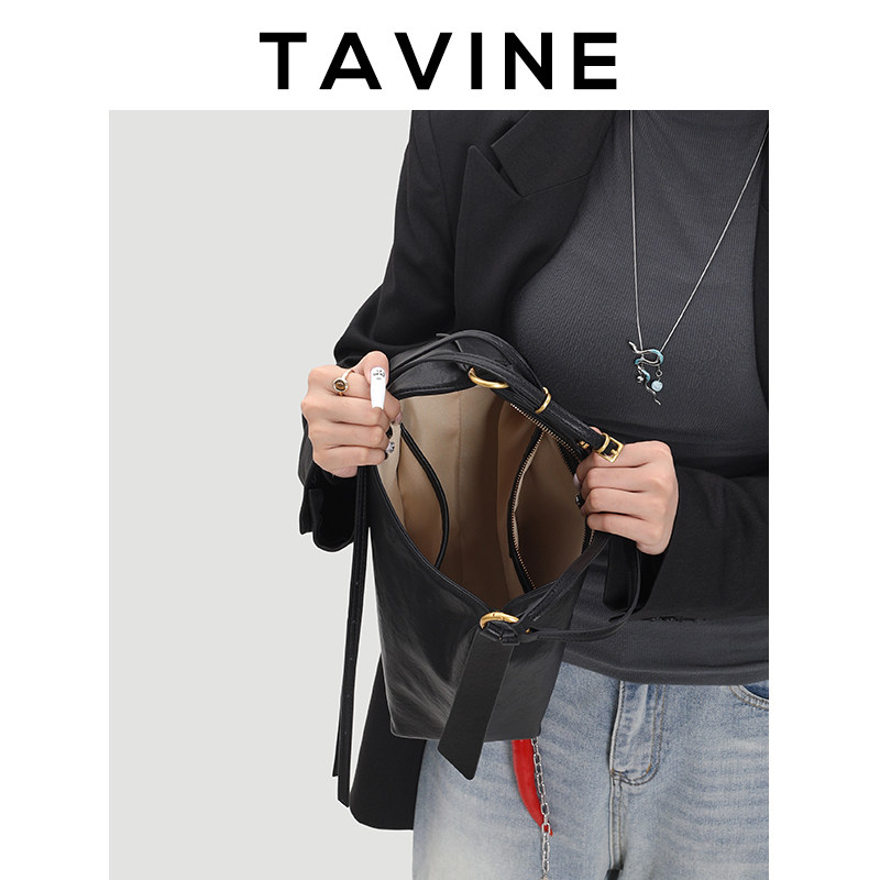 Кожаная сумка-тоут Taweini niche design sense, сумка для подмышек, женская новинка 2025 года, высококачественная сумка-мессенджер на одно плечо
