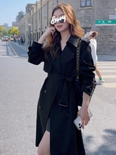 Windbreaker coat for women in spring and autumn 2023, new popular mid to long style, small stature, British style, high-end temperament coat