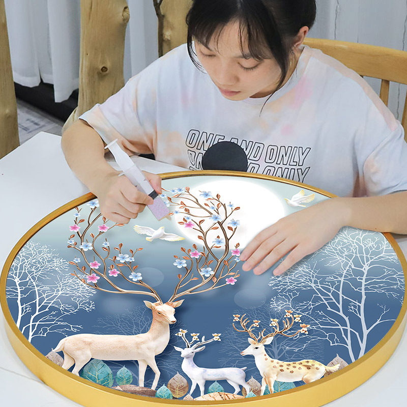 5D алмазная живопись 2025 новый полный алмазный лось гостиная полные наклейки хрустальная точечная кладка наклейки алмазная вышивка крестиком 2024