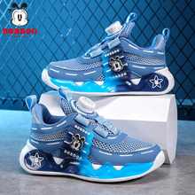 Children's button up shoes, mesh upper, breathable sports shoes for boys