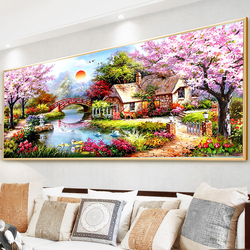 5d алмазная картина, полная бриллиантов, пасторальный пейзаж в европейском стиле, гостиная с вышивкой крестом с бриллиантами, 2023 новая алмазная вышивка для дома мечты