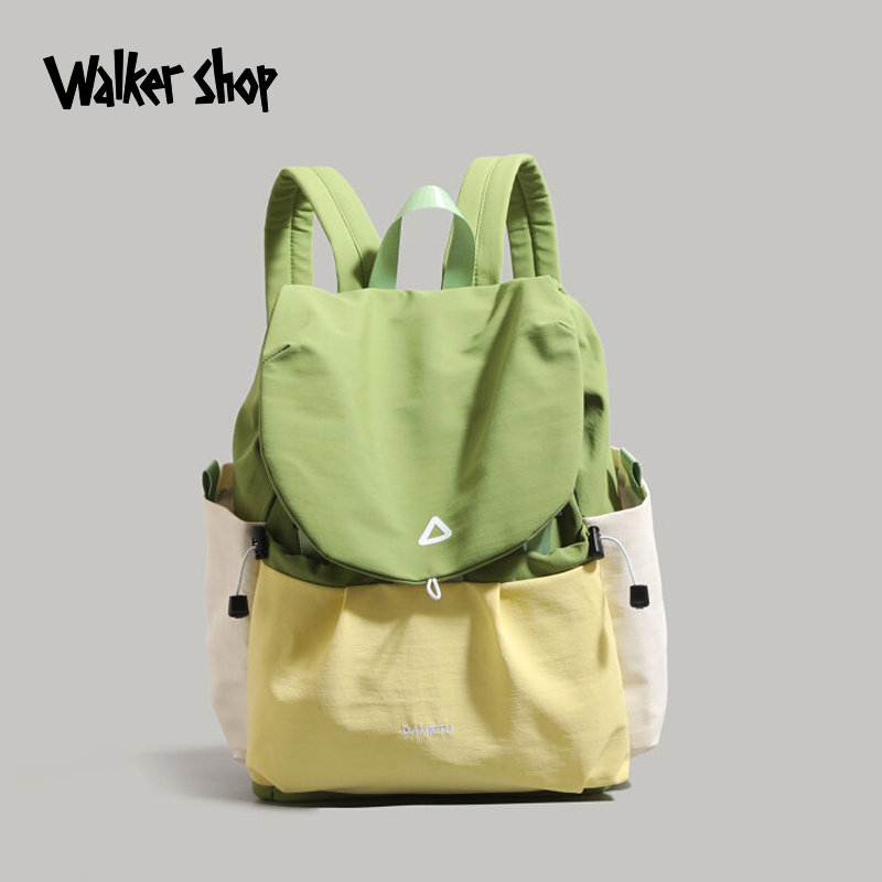 Walker Shop легкий роскошный школьный ранец, подходящий по цвету рюкзак в японском ленивом стиле, рюкзак на шнурке для студентов колледжа, сумка для поездок на работу