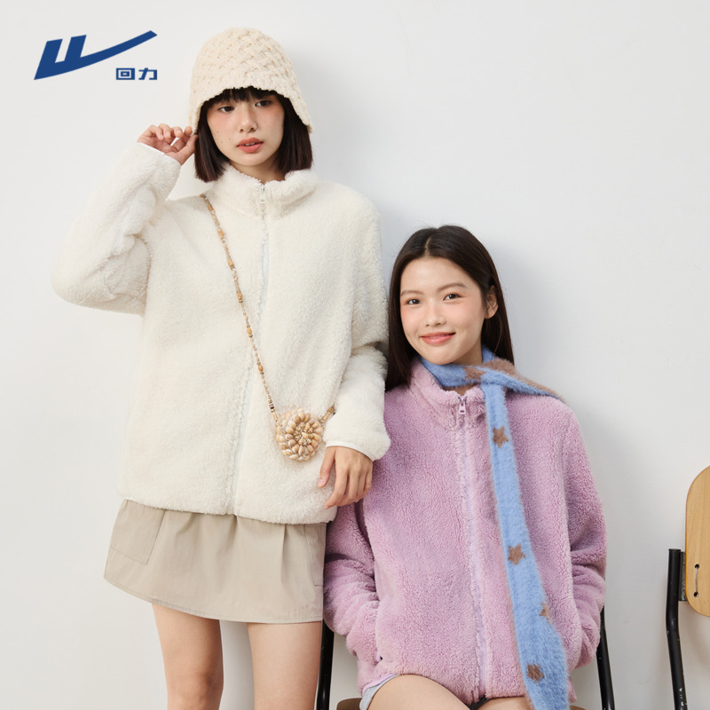 Бархатная куртка с отложным воротником плюс, новинка 2025 года, женский свободный теплый кардиган, осенне-зимний топ из плотного флиса с воротником-стойкой и