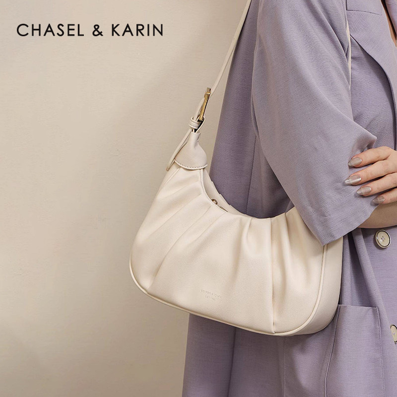 Женская сумка Chasel&Karin niche design cloud bag, новинка 2026 года, универсальная плиссированная сумка подмышками на одно плечо