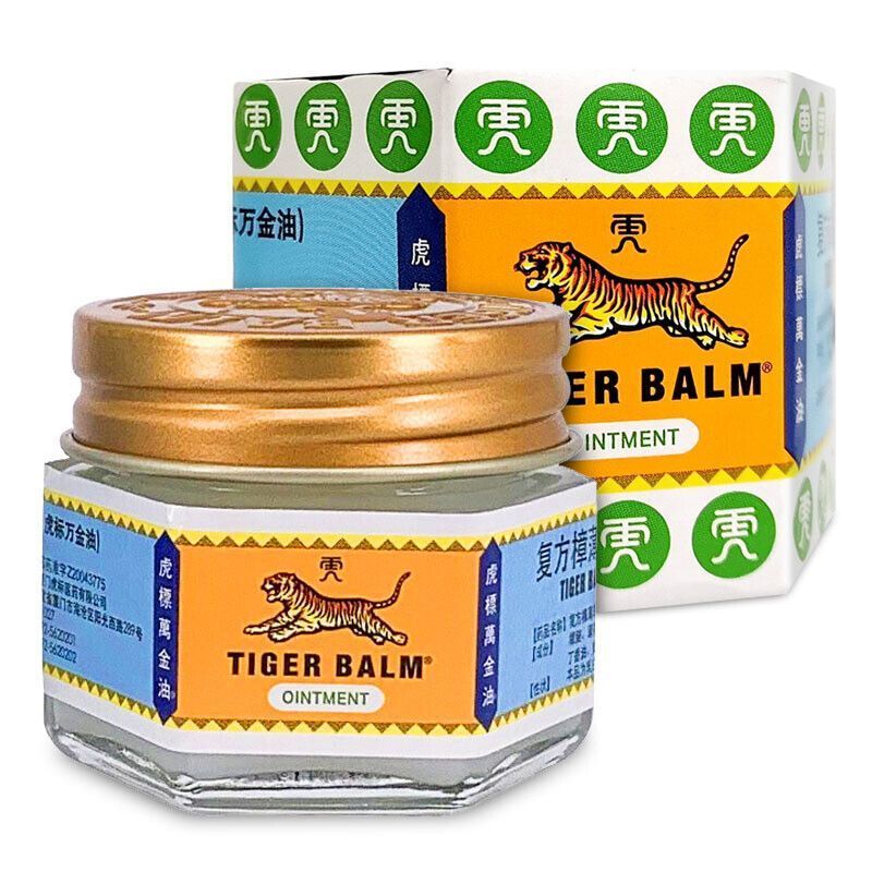 Гонконгское натуральное белое масло Ваньцзинь марки Tiger Tiger Brand Compound Камфорная мазь 19,4 г от укусов комаров Головная боль, заложенность носа