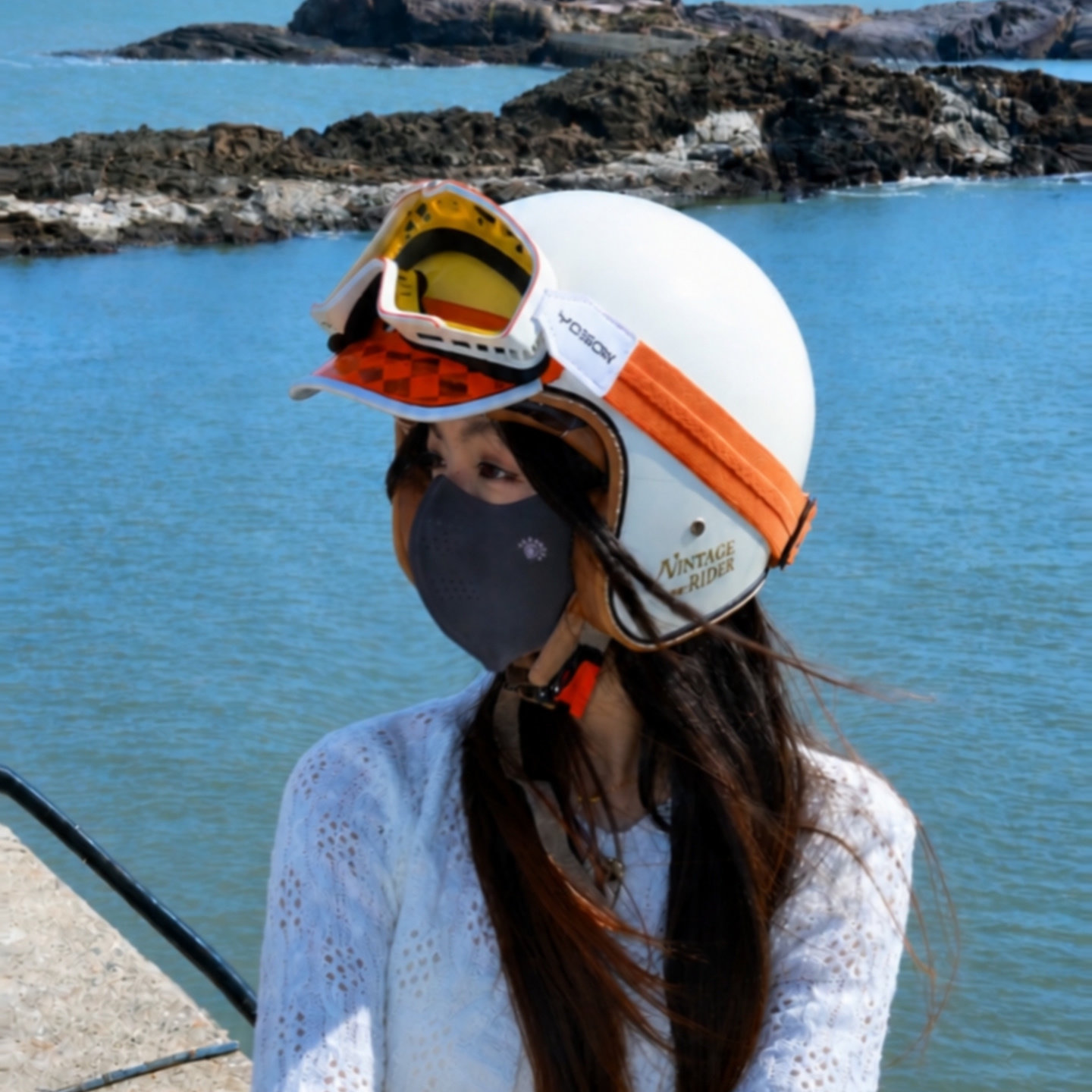Retro motorcycle helmet, three-quarter helmet, men's and women's motorcycle half helmet, American cruiser scooter helmet, summer