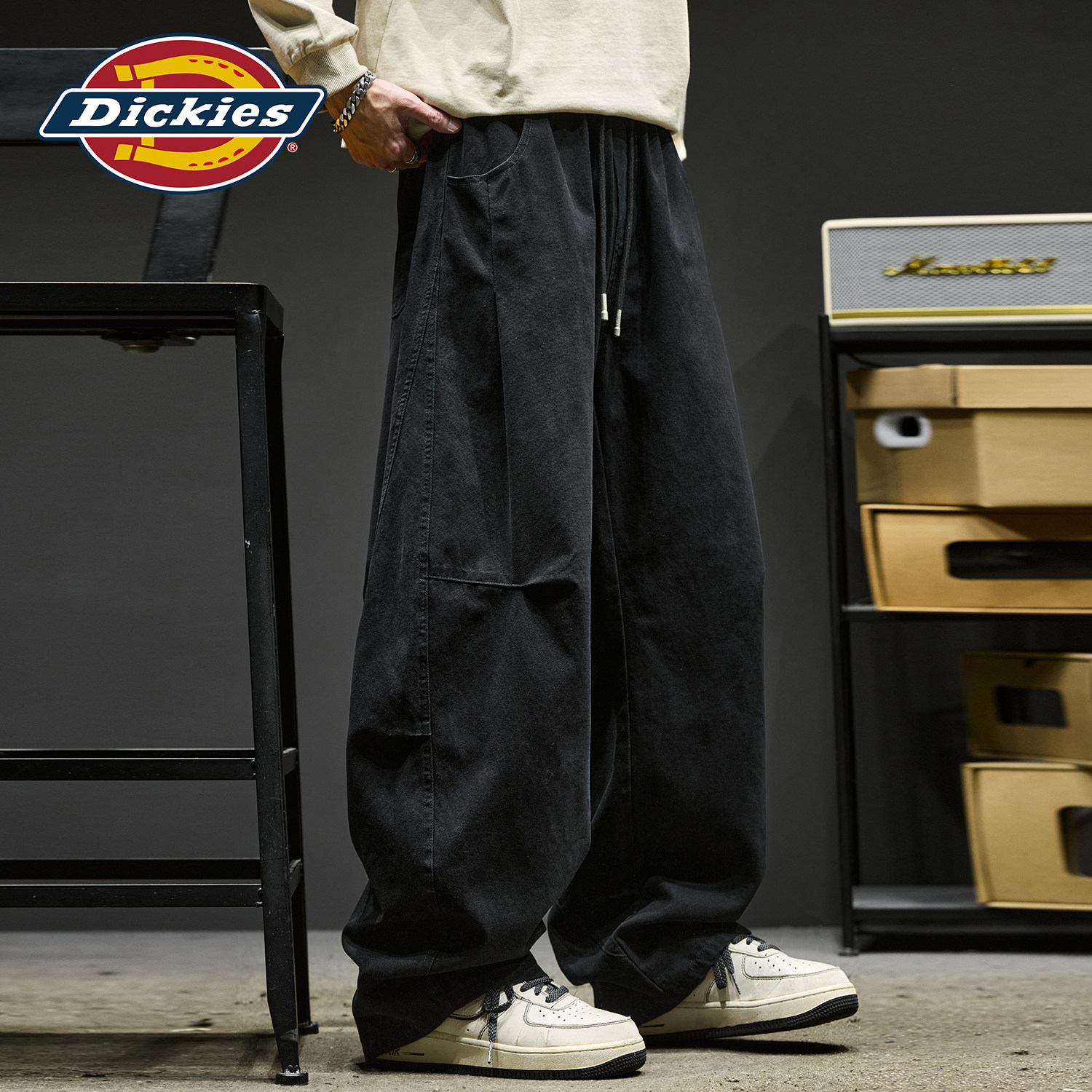 Брендовые брюки Dickies tide, мужские весенне-осенние новые универсальные хлопчатобумажные комбинезоны свободного кроя, прямые повседневные брюки