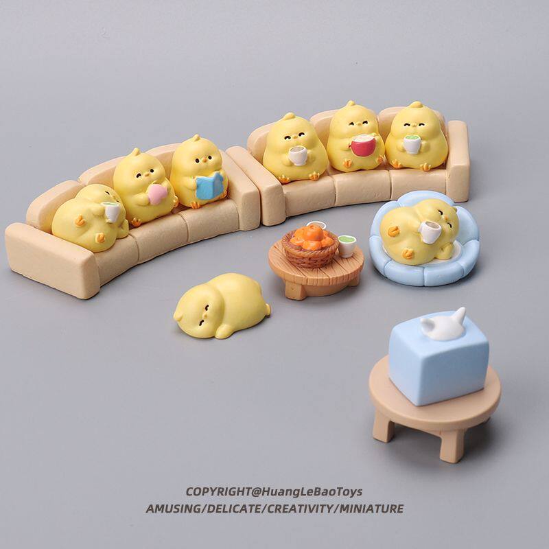 Креативная детская кукла happy chicken mini yellow chicken cute office для детей...