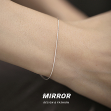 Little Elk Man Pure Silver Snake Bone Chain Fine Style Bracelet Female