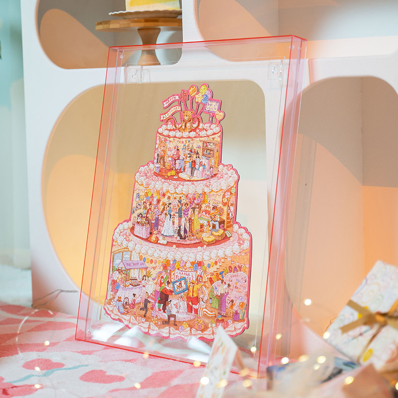 Креативная игрушка-головоломка diy Cat's Sky City birthday Cake Hut особой формы