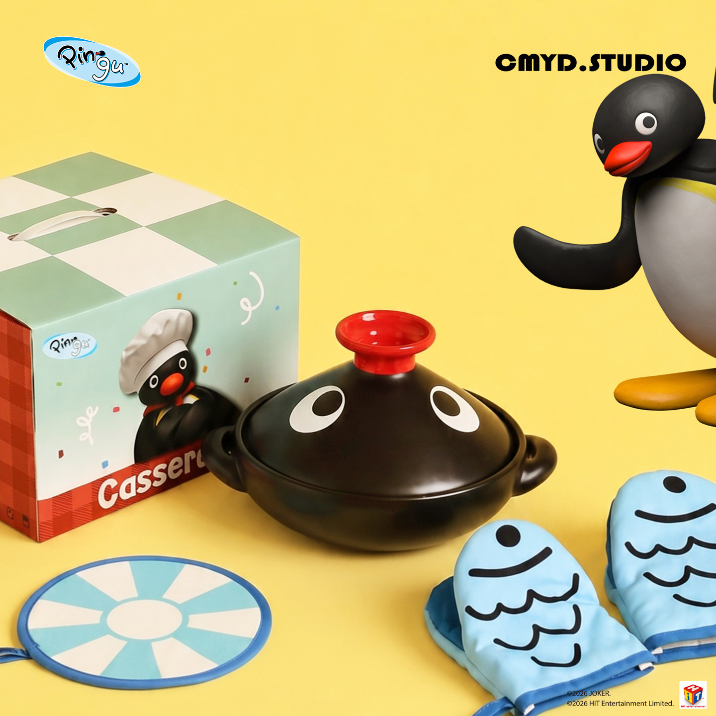 CMYD* Pingu Милый горшок Таджи с тиснением в виде пингвина, Тушеный суп, запеканка, Посуда на Новоселье, Свадьбу, День рождения, подарок